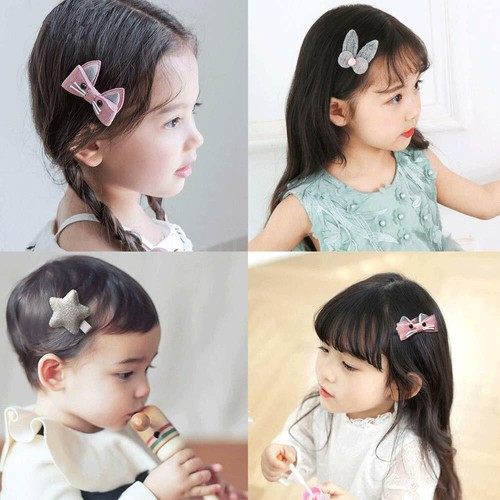 Baby Girl's Hair Clips Cute Hair Bows Baby Elastic Hair Ties Hair Accessories Po - Picture 11 of 21
