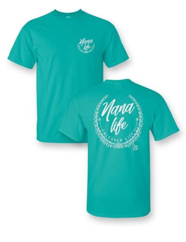 SALE Sassy Frass Nana Life Blessed Life Bright Girlie T Shirt - Picture 1 of 7