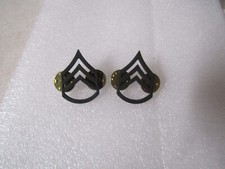 INSIGNIA MILITAR PRENDEDOR TENUE EN RANGO CONJUNTO DE 2 E-6 SARGENTO PERSONAL DEL EJÉRCITO DE EE. UU.