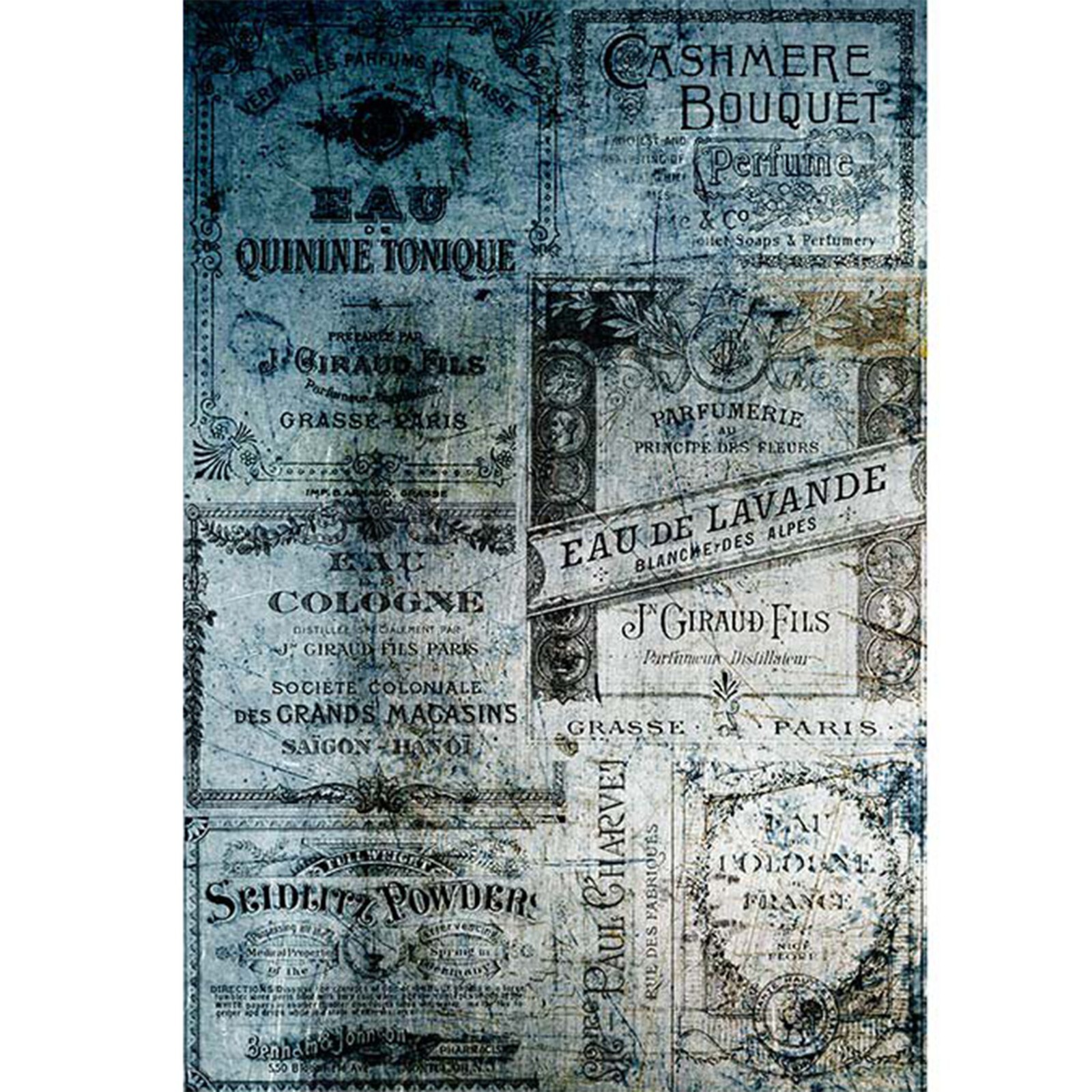 A4 Decoupage Paper FRENCH APOTHECARY LABELS Paper Designs Italy Rice Paper Craft