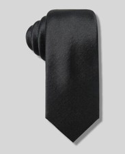 52 Alfani Men's Black Solid Slim Self Tie Silk Neck Tie 62 x 2.75