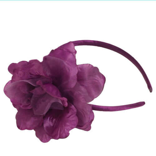 Rosa Satén Bebé Mujer Niña Vestido Flor Diadema Diadema Diadema Pelo - Imagen 14 de 24