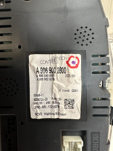 MERCEDES SPRINTER W906 (10-13) ECU CLOCKS IGNITION KIT 9069002800 6519000601 - Picture 2 of 2