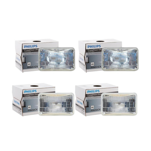 Front,Left,Right 4X Headlight Bulb fits 81-83 Audi Coupe High Beam + Low Beam_HL - Picture 2 of 10
