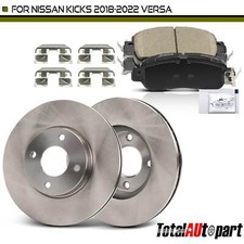 6Pcs Disc Brake Rotor & Ceramic Brake Pad for Nissan Kicks 2018-2022 Versa Front