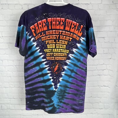 Fare Thee Well 50th Anniversary GRATEFUL DEAD Tie Dye Double Sided