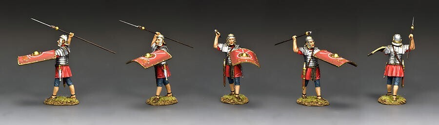 Figurine King and Country ROM061 légionnaire romain en plomb peint à la main