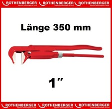 ROTHENBERGER 1" Armaturenzange 90° Länge 350 mm aus Chrom-Vanadium-Spezialstahl