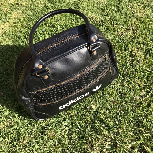 Adidas Black Vintge Authentic Designer Signed Shoulder Bag Cottage-core Bag - Picture 4 of 21