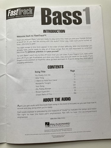 Fast Track Music Instruction Bass Method 1 and 2, Plus Songbook Schroedl & Neely - Bild 14 von 15