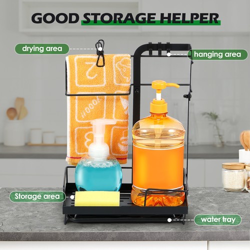 Kitchen Sink Caddy Organizer Sink Caddy Sponge Holder Rustproof Sponge CoDJo - Picture 4 of 12