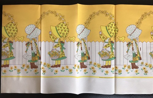 NOS 70’s Vtg Holly Hobby & Friend Paper Tablecloth Daisy Birds UNUSED 4.5’ X 8’ - Picture 4 of 5