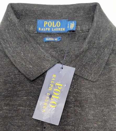 $ 95 Polo Ralph Lauren Herren KLEINES meliertes graues SHIRT klassische Passform grau KRAGEN NEU - Bild 9 von 24