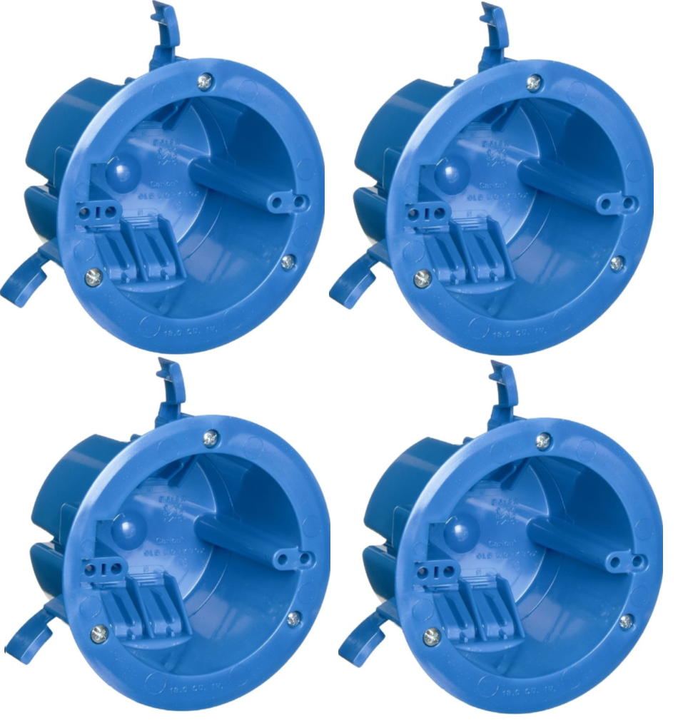 1 Gang 18 Cu In Round Old Work Electrical Ceiling Box | Shelly Lighting