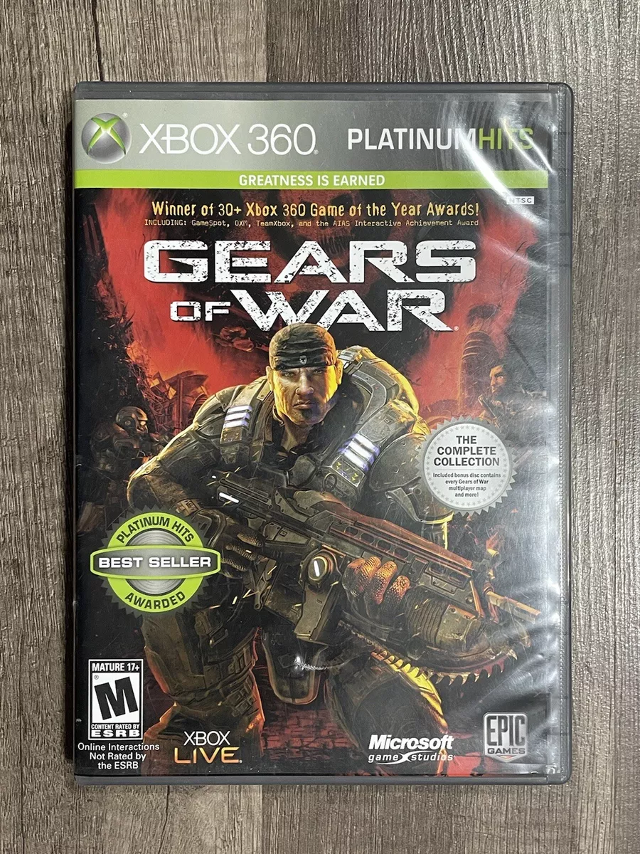 Gears Of War 2-Disc Bonus Edition Xbox 360 Complete Collection Platinum  Hits NEW 882224743068