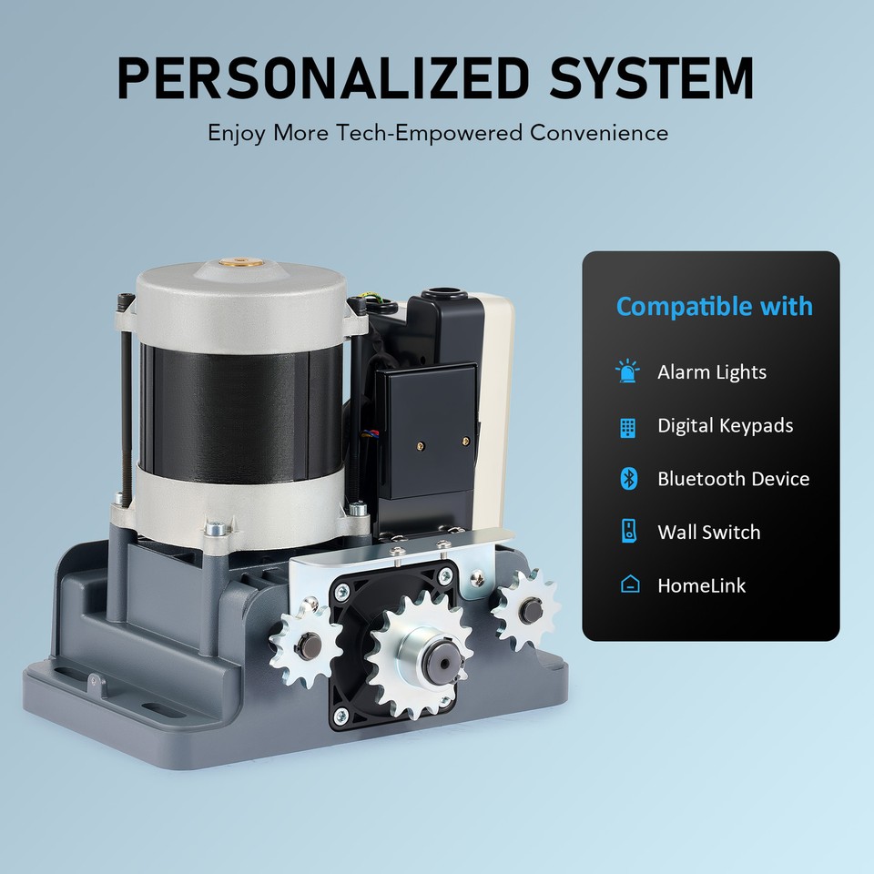 COZ Automatic Sliding Gate Opener w 2 Remotes for 3300lb 40ft Driveway