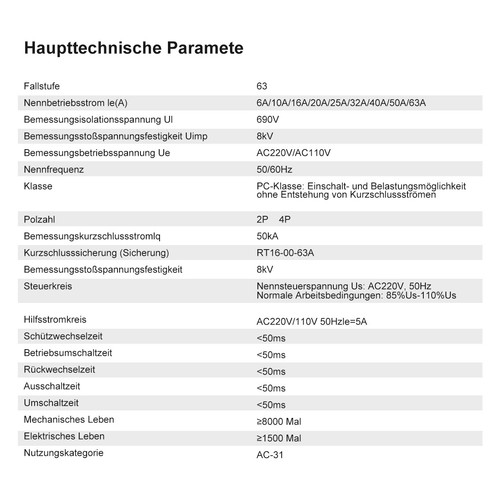GEYA Mini Dual Power Automatischer Transferschalter 25-63A ForGrid zum Generator - Picture 9 of 11