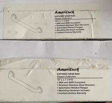 Ameriluck Exposed Grab Bar Classic Collection 2Pair 12" L x 1-1/4"D
