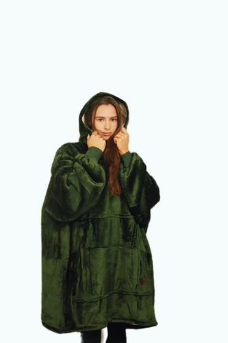 Women's Oversized Hoodie Blanket Cozy Fleece Wearable Warm Winter Sweatshirt - Picture 2 of 50