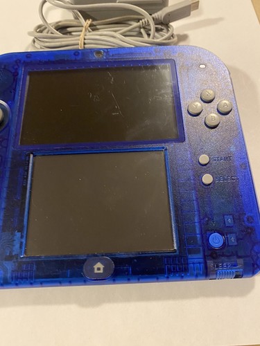 Nintendo 2DS Crystal Blue Handheld Console Limited Edition w Charger,Pen,SD Card - Picture 3 of 24
