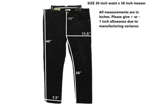 Goodfellow & Co Straight Leg Slim Fit Men's Corduroy 5-Pocket Casual Black Pants - Picture 3 of 63