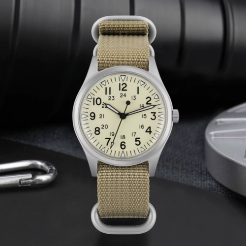 Militado Quartz Mens Watch 100M Waterproof Mens Watch Nylon Strap Mens Watches - Picture 2 of 5