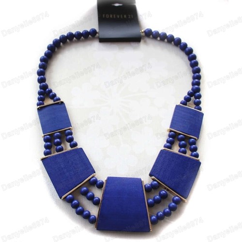 LARGE COLLAR NECKLACE navy DARK BLUE 
