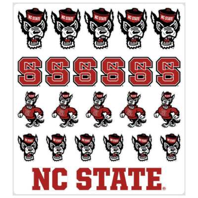 NCAA North Carolina State Wolfpack Decal Sheet – 5-Piece Die-Cut Vinyl Stickers For Cars, Laptops, More