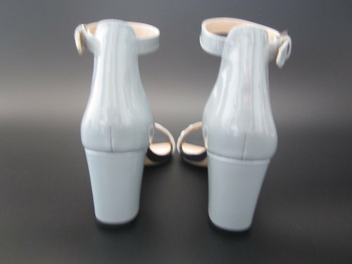 Sandalias Nine West Cachemira Punta Abierta Correa de Bloque Sandalia CUERO AZUL/BLANCO Talla 5,5M - Imagen 5 de 12