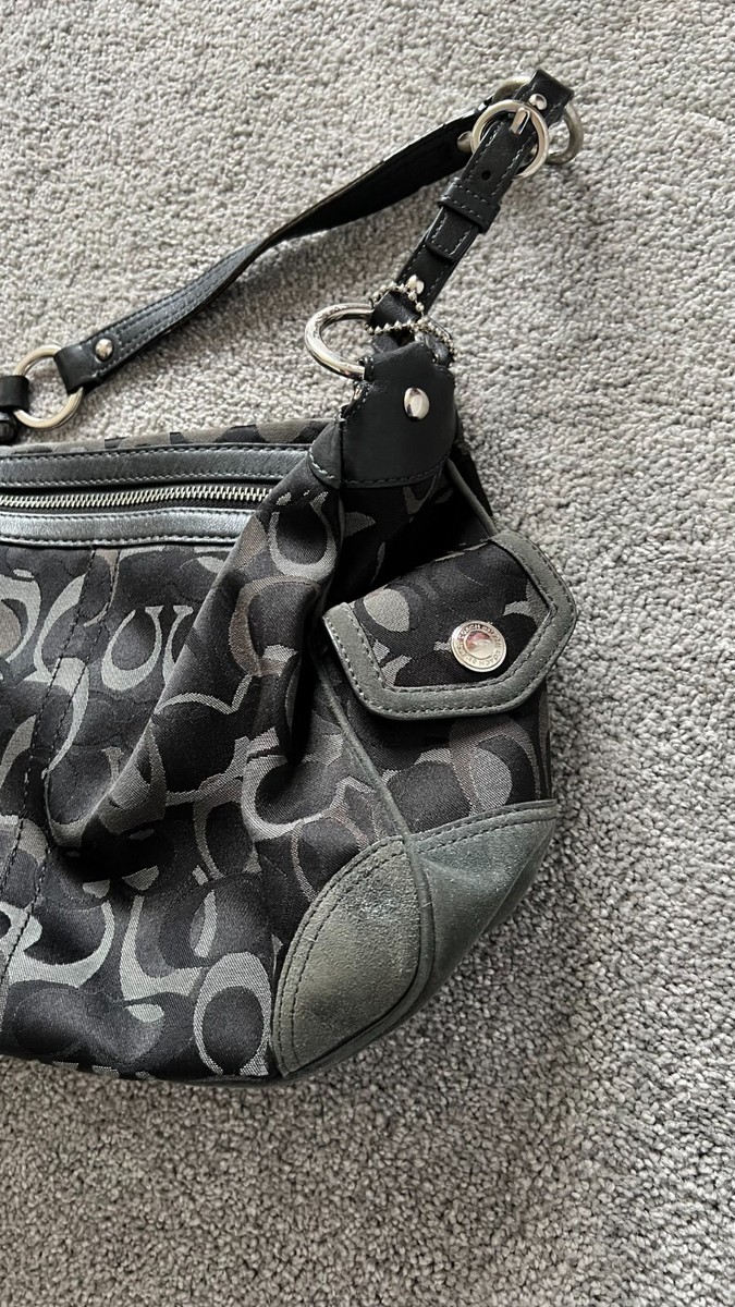 Coach Chelsea Signature Optic Shoulder Bag - Black | eBay