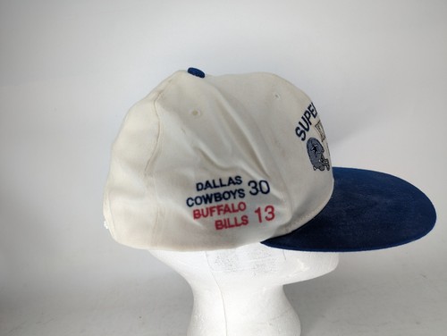 THROWBACK Super Bowl Snapback Hat Buffalo Bills Dallas Cowboys Rose Bowl Clean - Picture 3 of 7
