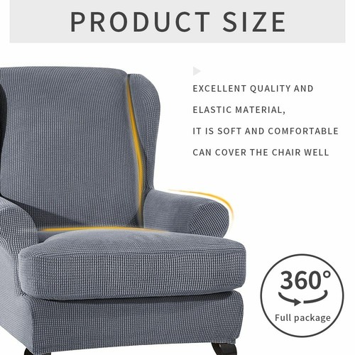 Protector Chair Cover Waterproof Elastic Stretch Armchair Sloping Dining Seat - Picture 11 of 35