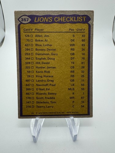 1979 TOPPS FOOTBALL #4- #528 YOU PICK - COMPLETE YOUR SET TODAY - Picture 346 of 496