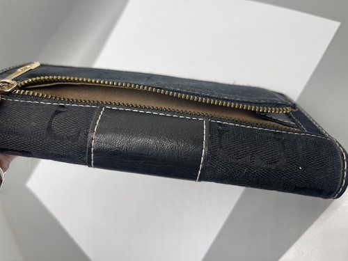 Vintage Liz Claiborne Ladies Wallet 90’s Retro Black Signature Fabric Nice - Picture 7 of 8