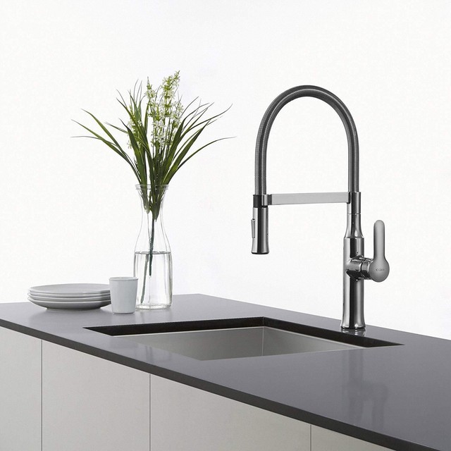 Kraus Kpf 1640ch Modern Nola Single Lever Flex Commercial Style Kraus Kpf 1640ch Modern Nola Single Lever Commercial Style Kitchen Faucet Chrome