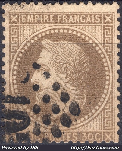FRANCE EMISSION NAPOLEON III LAURÉ N° 30 AVEC OBLITERATION GC  - Bild 1 von 2