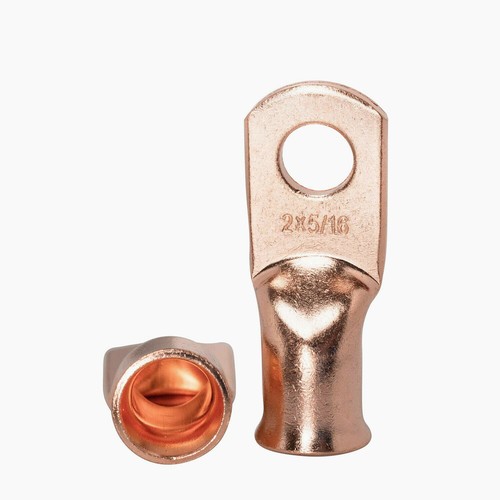 5/Pack Copper Welding Wire Cable Connector Battery Lug Ring Terminals 5/16" 3/8" - Picture 10 of 22