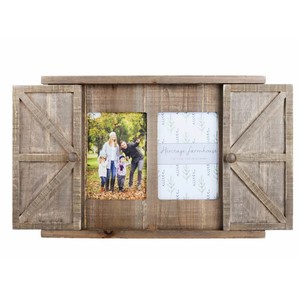 Details About Paris Loft 2 Openning Rustic Wood Barn Door Picture Frame Wall Photo Frame
