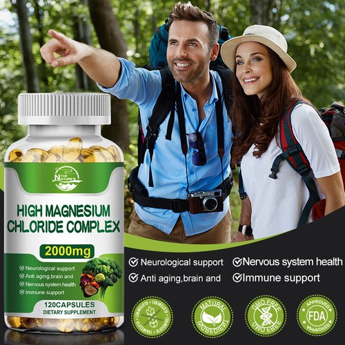 Magnesium Citrate Capsules 2000mg Per Serving - Highest Potency 120 Capsules - Picture 1 of 11