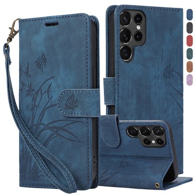For Samsung A15 A35 A55 A14 A54 A13 A53 A73 Leather Wallet Card Flip Case +Strap