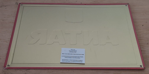 ANTAR HUILES DE FRANCE Oil Petrol Service Station Tin Sign Embossed 28 x 21 cm - Picture 3 of 4