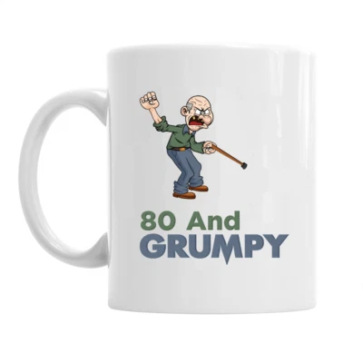MAINLY MUGS 80th Birthday Funny Novelty Gift Present Idea For Men Dad Male Keepsake 80 Mug