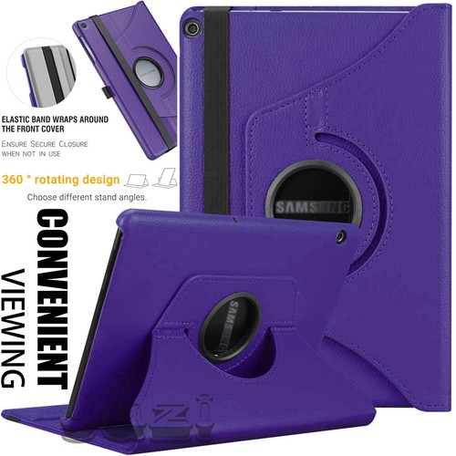 For Samsung Galaxy Tab A7 10.4" (2020) Leather Smart 360 Rotate Case Stand Cover - Picture 5 of 10