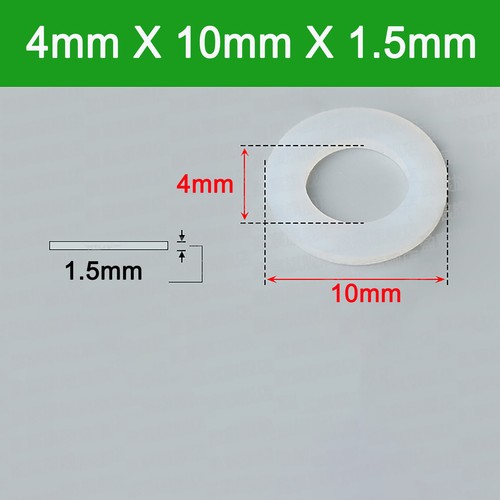 1mm 2mm THICK WHITE SILICONE HIGH TEMP FLAT RING RUBBER WASHER SEAL GASKETS - Picture 43 of 121