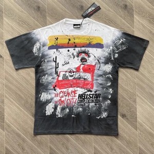 新品未使用 HELLSTAR ヘルスター FW24 Family Tee 半袖Tシャツ AE27B422 コットン ブラック レッド ホワイト サイズXL 中古 4c076163 正規品 ヘルスター ノーガッツ ノーグローリー Tシャツ 