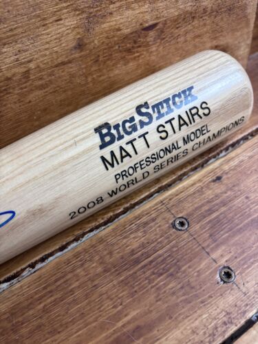 Matt Stairs Philadelphia Phillies firmato Bat Big Stick Rawlings '08 World Series - Foto 5 di 8