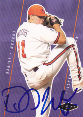 DANIEL MOSKOS CLEMSON TIGERS SIGNED JUST MINORS BASEBALL CARD
