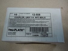 (Pack Of 10) Tru-Flate 13-513/13-508 Universal Coupler 1/4" MNPT (A, I/M, T)