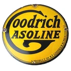 Vintage Goodrich Gasoline Porcelain Sign - Tires Auto Car Mechanic Gas Pump Sign