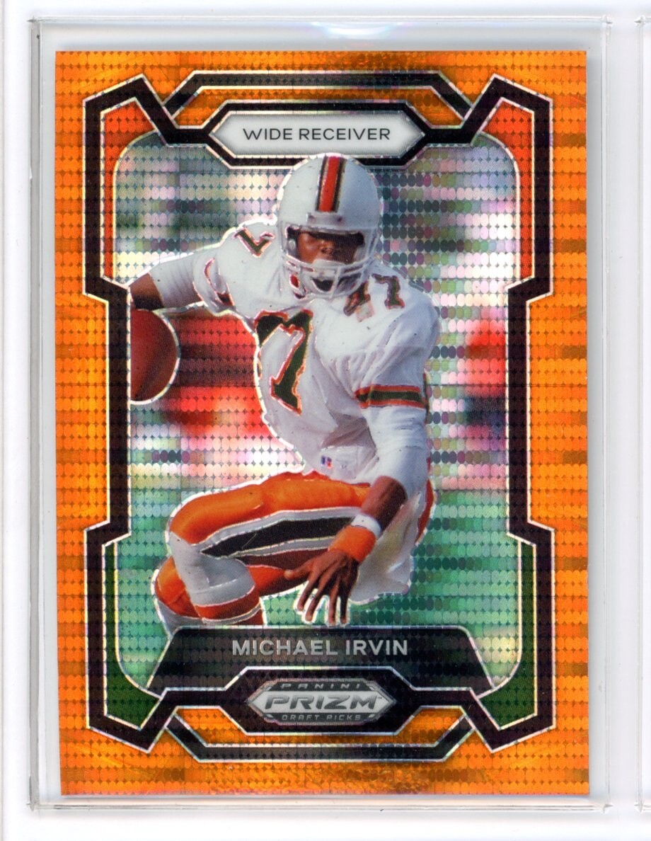 2024 Panini Prizm Draft Michael irvin Orange Pulsar Prizm #42/49